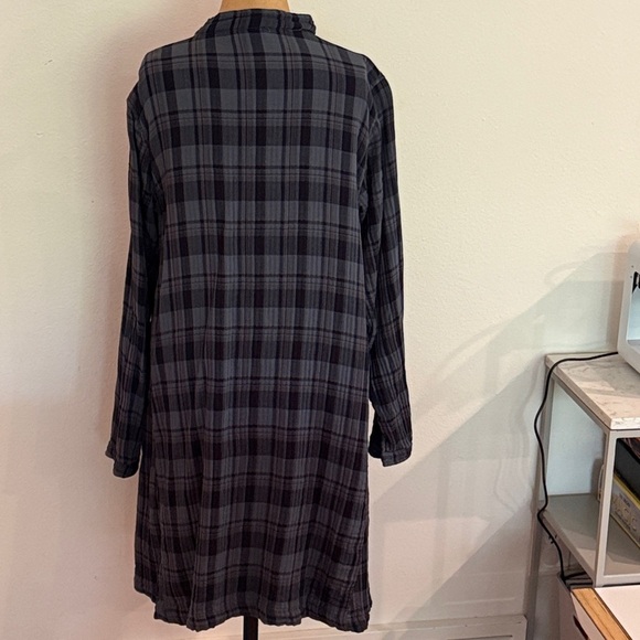 CP Shades Plaid Long Sleeve Tunic Dress 17.5” pit to pit 37” length great cond - Picture 7 of 9